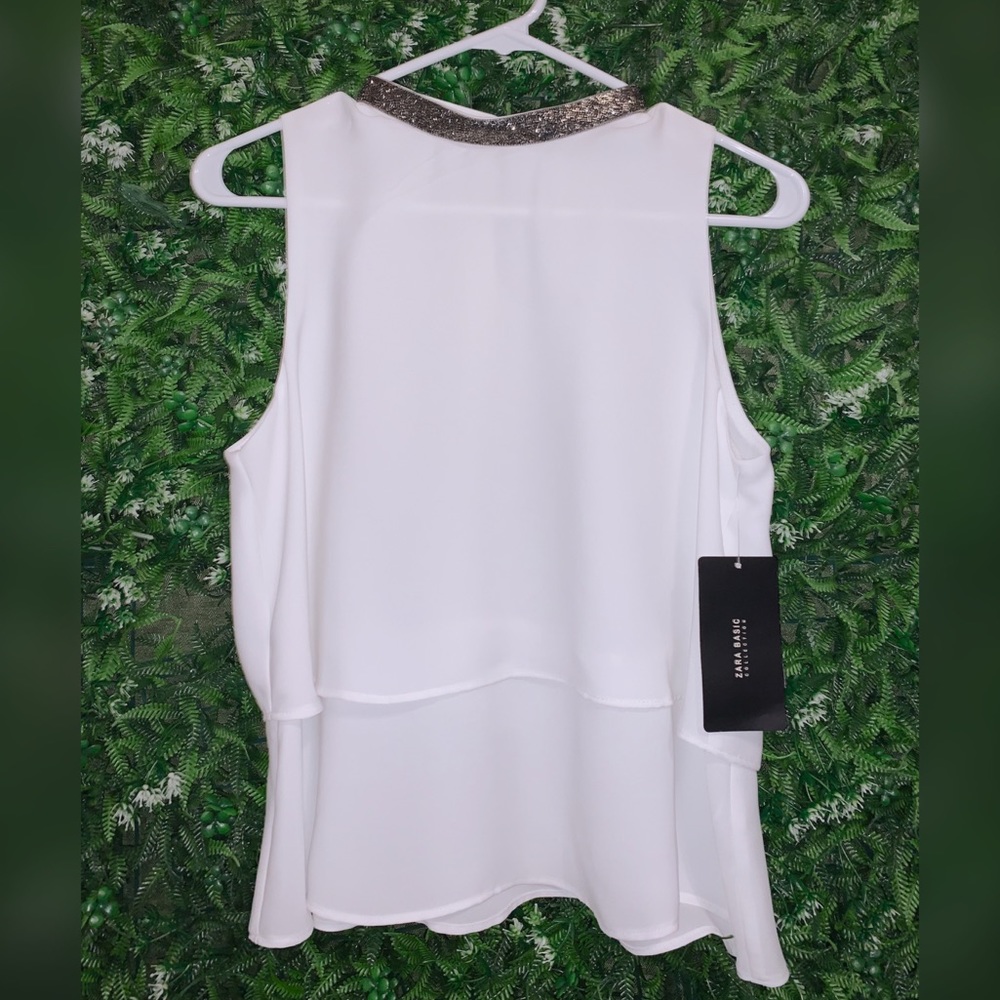 ZARA NWT Sleeveless Dress Shirt